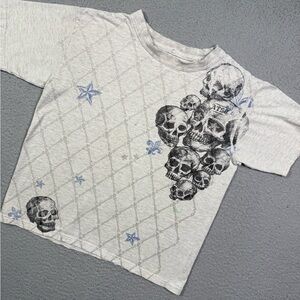 Kids vintage y2k skull affliction style T-shirt